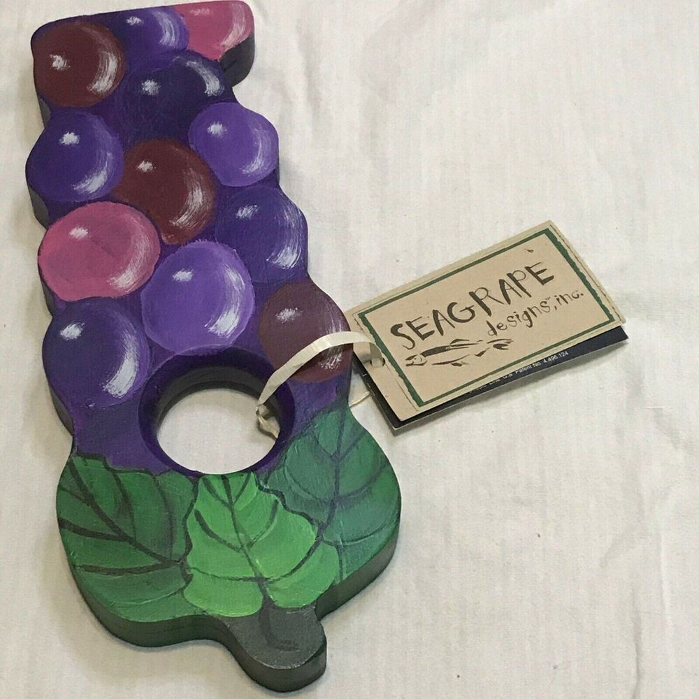 #3080 Sea Grape wood wine bottle holder, BOTTLE DINNER WINE PARTY